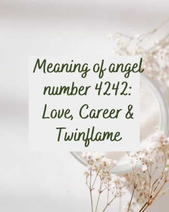 Meaning of angel number 4242: Love, Career & Twinflame